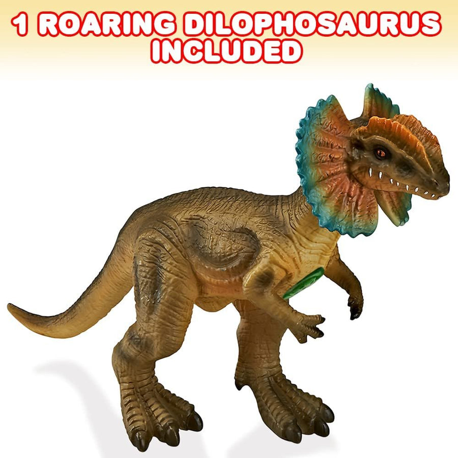 Soft Dilophosaurus Dinosaur Toy with Roaring Sounds, Large Soft Touch Dinosaur Toy with Sounds, Free Standing Dinosaur Toy for Kids, Great for Imaginative Play