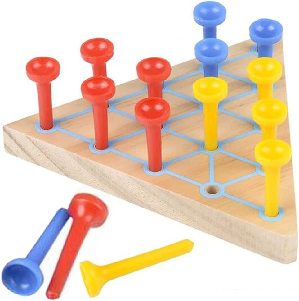 Wooden Peg Board Set Children Classification Toys Fine Motor