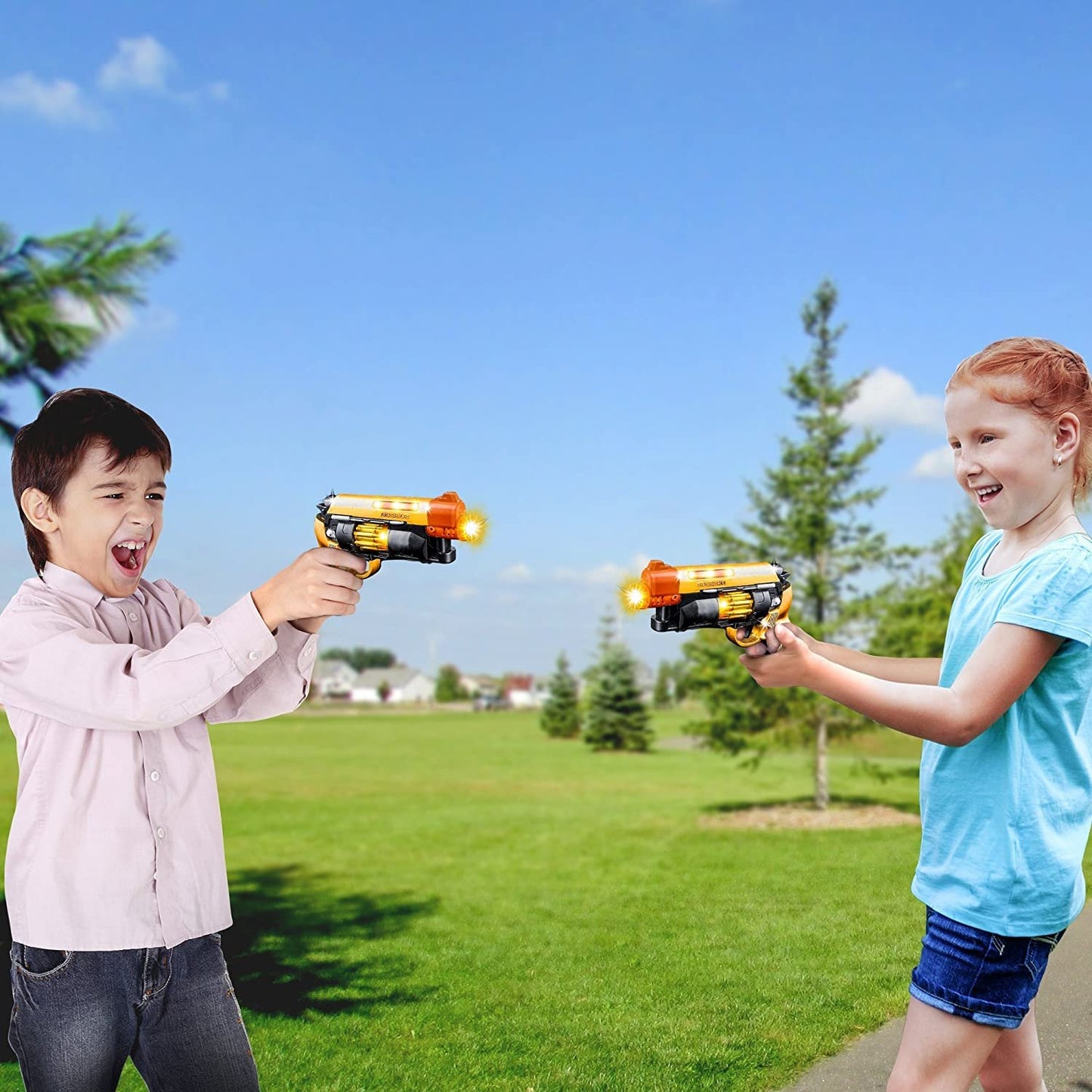 Blade Runner Toy Pistol by ArtCreativity Toy Gun for Kids with LED and Sound Effects, Design, Batteries Included, Sturdy Plastic Design, Great Gift Idea for Boys & Girls