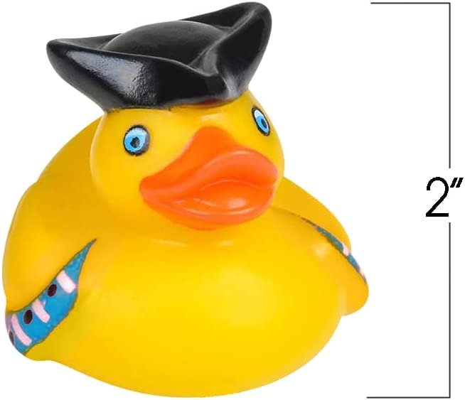 2" Pirate Rubber Duckies, Pack of 12, Cute Duck Bath Tub Pool Toys, Ideal for Pirate-Themed Parties and Celebrations, Fun Decorations, Carnival Supplies, Party Favor