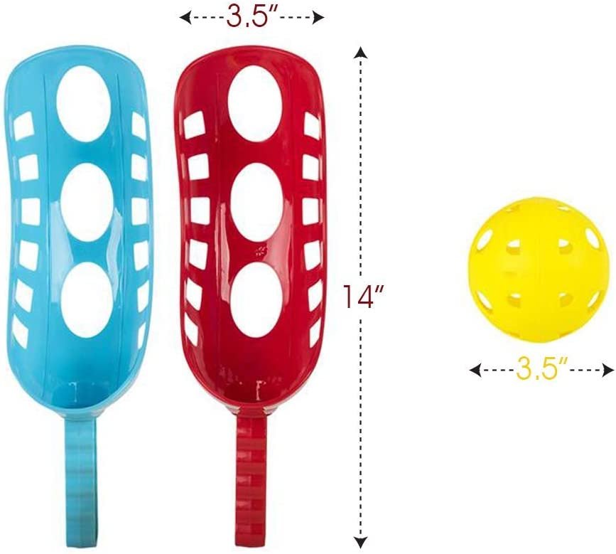 Scoop and Toss Game, Includes 2 Scoops and 2 Balls, Outdoor Lawn Game for Kids and Adults, Durable Plastic Construction - Yard, Beach, Picnic, and Camp Tossing Game for Fun Outside