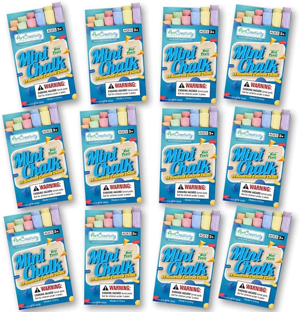 ArtCreativity Mini Chalk Set for Kids, 24 Boxes, Each Box Has 12