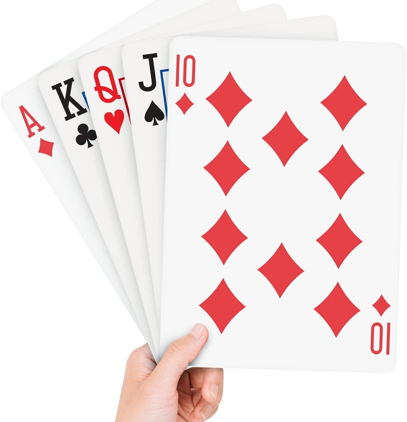 Jumbo Giant Poker Playing Cards Deck - 10.5"es X 14.5"es - Extra Large Card Set with 2 Jokers - Huge Casino Game Cards for Kids and Adults - Oversize Poker Party Decorations - 1 Pack
