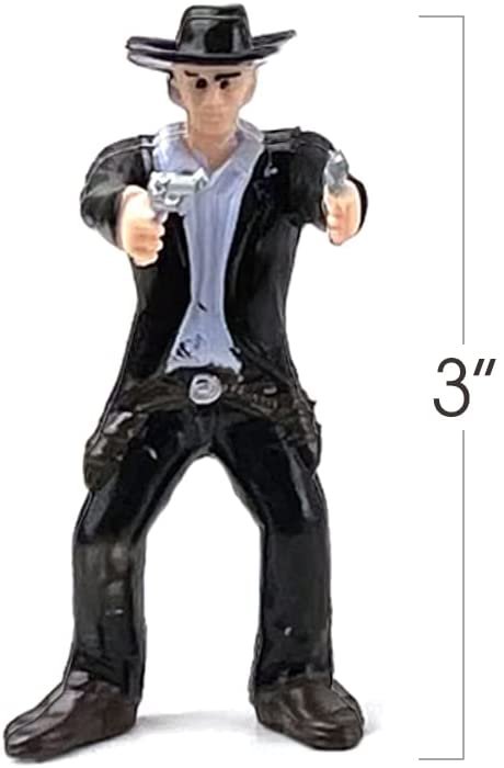 Cowboy and Indian Action Figures, Set of 12, Free-Standing Cowboys and Indians Toys with Realistic Details, Western Party Decorations and Cake Toppers, Western Party Favors for Kids