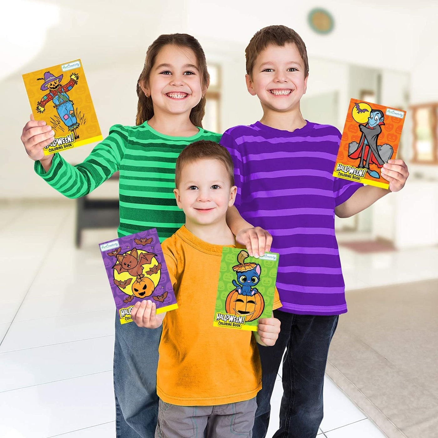 Halloween Coloring Books for Kids - Pack of 12-5"es x 7"es Mini Coloring Book - Fun Halloween Treats Prizes - Favor Bag Filler - Halloween Party Favors - Halloween Gifts For Kids