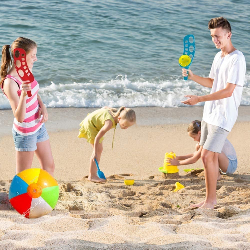 Scoop and Toss Game, Includes 2 Scoops and 2 Balls, Outdoor Lawn Game for Kids and Adults, Durable Plastic Construction - Yard, Beach, Picnic, and Camp Tossing Game for Fun Outside