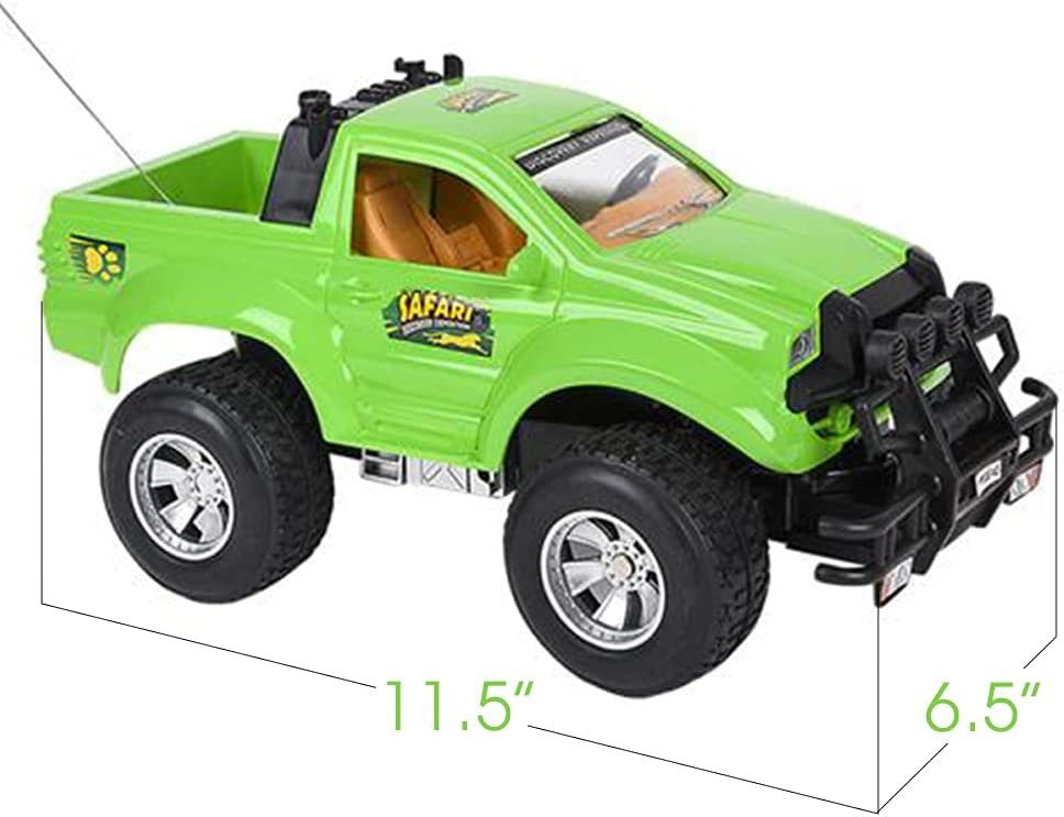 Remote Control Safari Monster Truck, Safari RC Toy Car, Battery Operated, Unique Birthday Gift for Boys and Girls, Large Carnival Game Prize