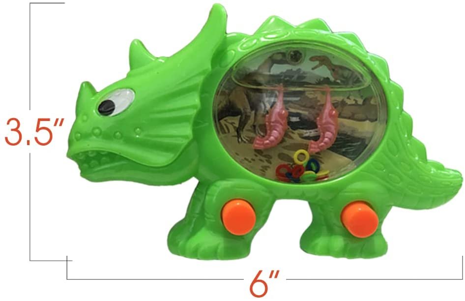 Dinosaur Water Games, Set of 4, Handheld Water Games for Kids, Goody Bag Fillers, Birthday Party Favors for Children, Road Trip Travel Toys for Boys and Girls