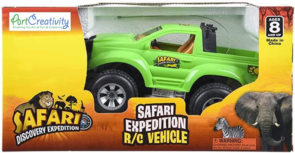 Remote Control Safari Monster Truck, Safari RC Toy Car, Battery Operated, Unique Birthday Gift for Boys and Girls, Large Carnival Game Prize