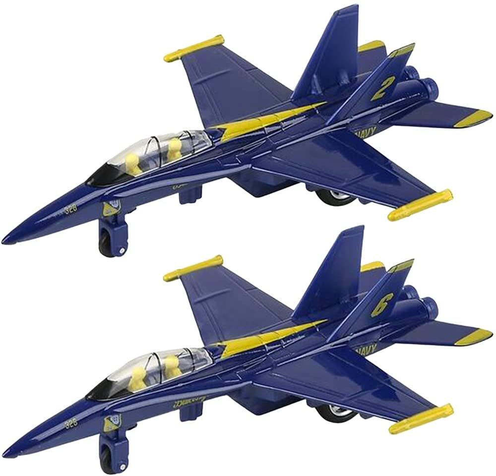 Diecast F-18 Blue Angel Jets with Pullback Mechanism, Set of