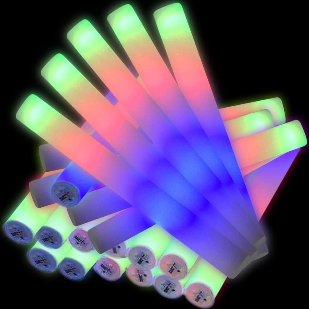 Light Up Foam Batons By Artcreativity, Set of 24 Glow Sticks, LED Foam ·  Art Creativity