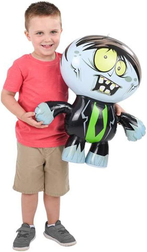 Zombie Bunch Inflates, Set of 3, 24" Blow-Up Zombies in Fun Assorted Designs, Inflatable Halloween Decorations, Halloween Photo Booth Props and Spooky Carnival Game Prizes for Kids