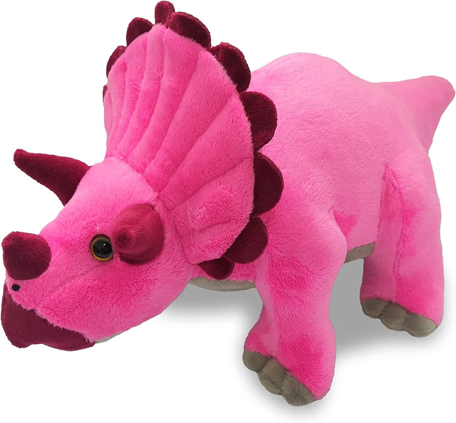 Cozy Plush Triceratops Dinosaur, Soft and Cuddly Stuffed Animal for Kids, Unique Dinosaur Room Decoration, Great Gift Idea for Boys and Girls