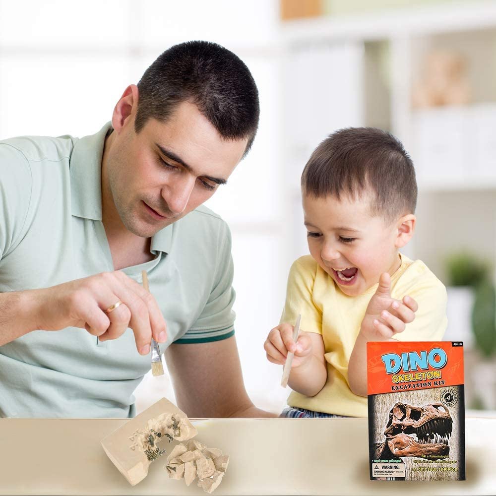 Dinosaur Deluxe Fossil Excavation Kit, Interactive Dino Fossil Excavating Toys Set with Digging Tools, Great Birthday Gift Idea, Exciting Fun for Children, Contest Prize for Kids