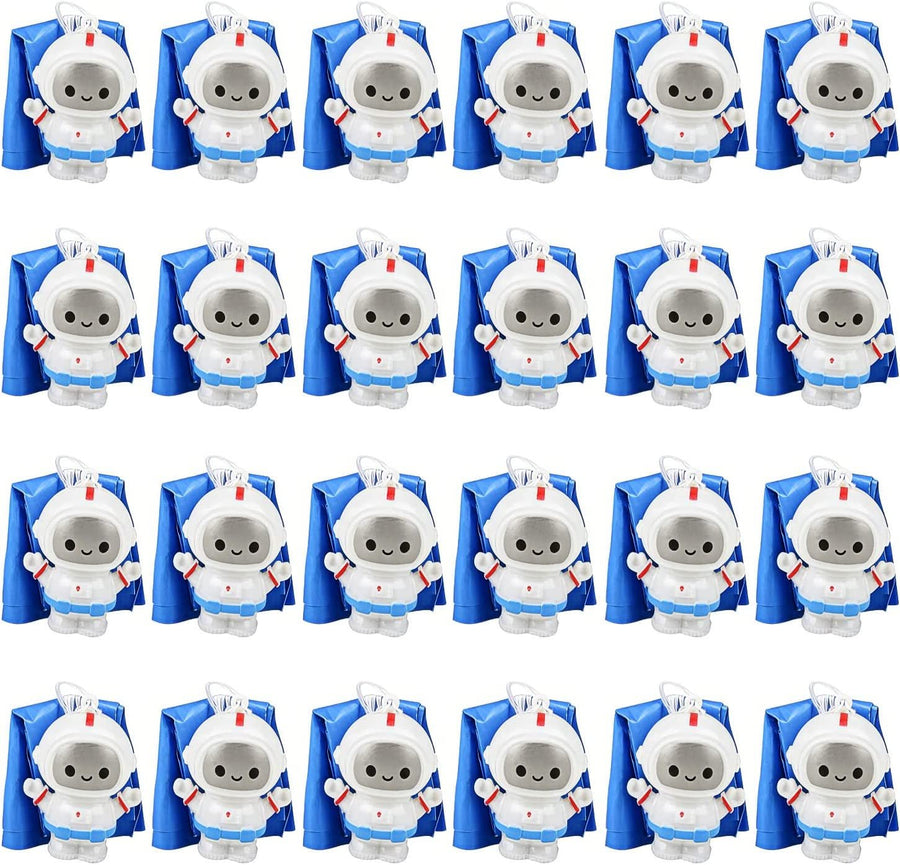 Mini Astronaut Paratroopers with Parachutes, Bulk Pack of 24, Durable Plastic Parachute Toys Playset, Fun Parachute Party Favors, Goodie Bag Fillers for Boys and Girls