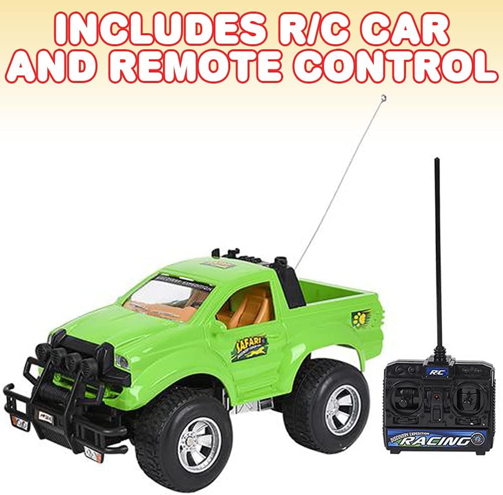Remote Control Safari Monster Truck, Safari RC Toy Car, Battery Operated, Unique Birthday Gift for Boys and Girls, Large Carnival Game Prize
