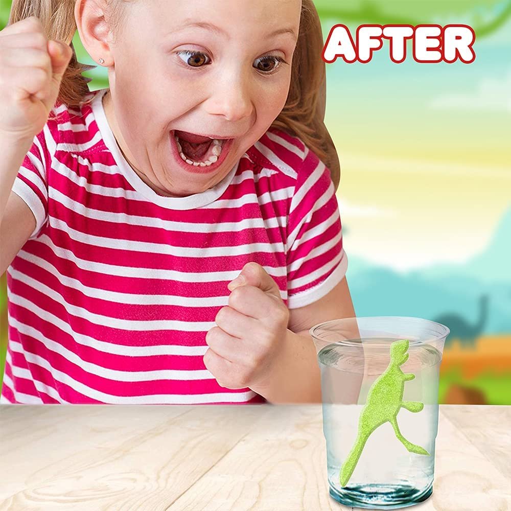 Magic Growing Dinosaur Capsules, 2 Packs with 12 Expanding Dino Capsules Each, Grow in Water, Cute Color and Design Variety, Kids’ Birthday Party Favors, Contest Prize or Gift Idea