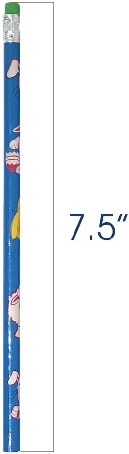 Easter Animal Pencils for Kids, Set of 12, Wooden Number 2 Pencils with Easter Animal Designs, Easter Basket Stuffers, Easter Party Favors, and Classroom Prizes for Kids