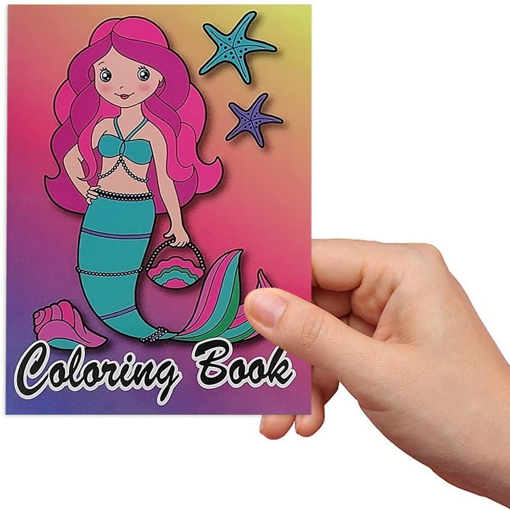 Sea Life Coloring Books for Kids, Set of 12, 5 x 7" Small Color Booklets, Fun Treat Prizes, Favor Bag Fillers, Birthday Party Supplies, Art Gifts for Boys and Girls