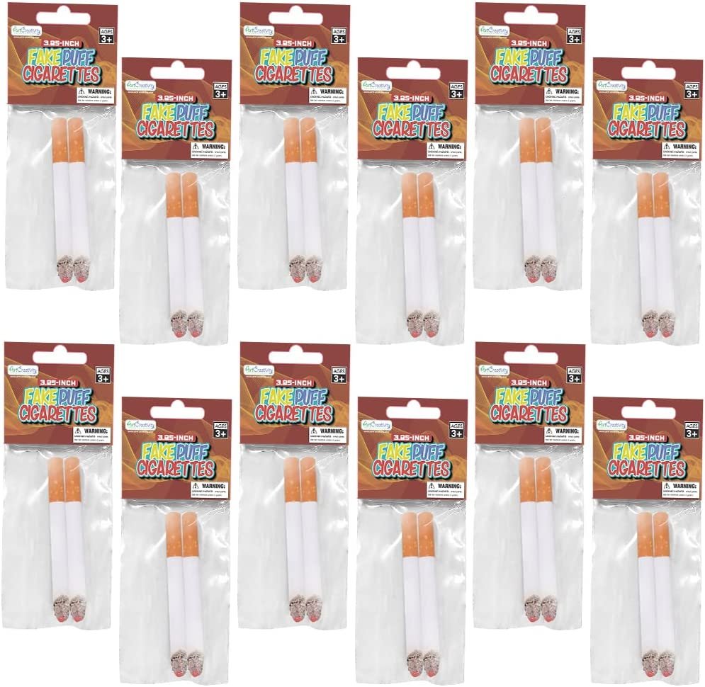 3.25" Fake Puff Cigarettes, 24 Realistic Faux Cigs That Blow Smoke | Dress Up Toys Art Creativity 3.25" Fake Puff Cigarettes, 24 Realistic Faux Cigs That Blow Smoke | Dress Up Toys Art Creativity