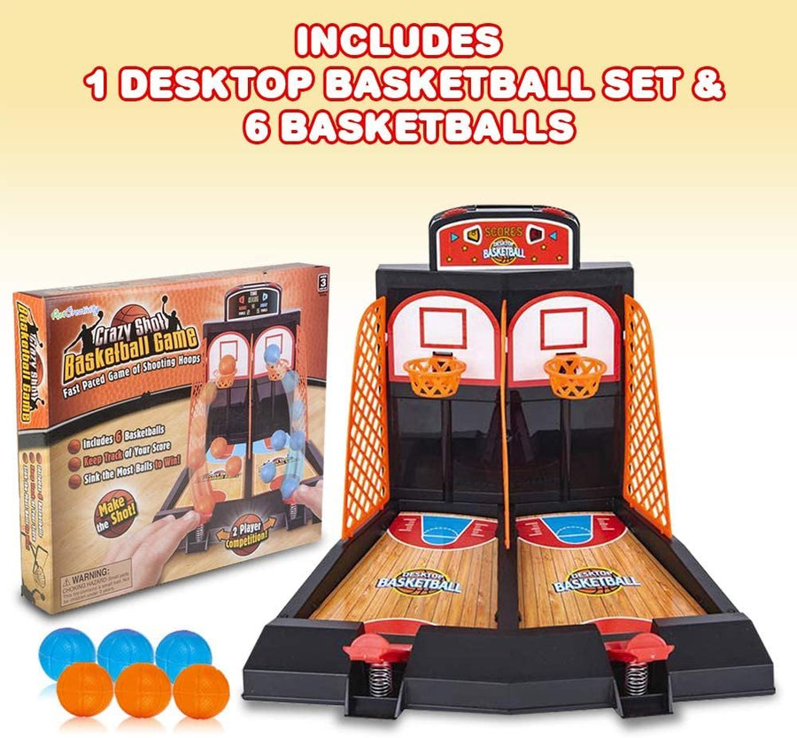 Desktop Arcade Basketball Game, Tabletop Indoor Basketball Shooting Game for Kids and Adults, Desk Games for Office for Adults, Best Gift Idea for Boys and Girls