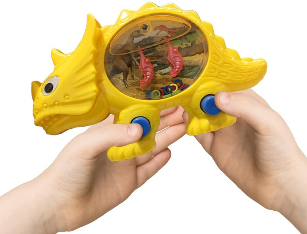 Dinosaur Water Games, Set of 4, Handheld Water Games for Kids, Goody Bag Fillers, Birthday Party Favors for Children, Road Trip Travel Toys for Boys and Girls
