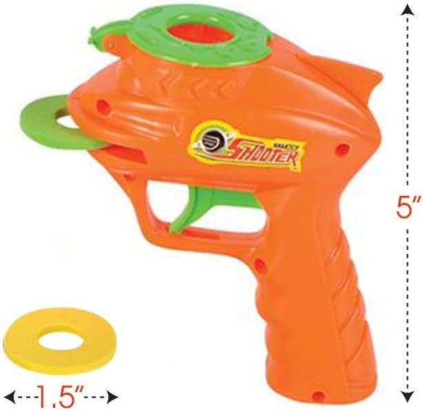 Foam Disc Launcher, Set of 2 Disk Shooter Toy Guns with 1 Gun and 5 Flying Disks Each, Outdoor Games and Activities for Summer, Backyard, and Picnic Fun, Best Gift Idea