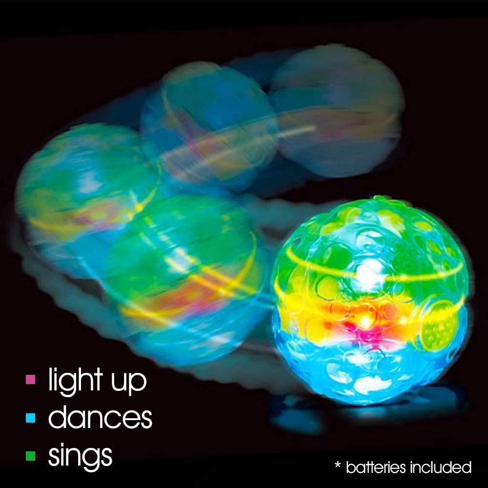 Light-Up Dancing Ball with Sound Effects, Set of 2, LED Vibrating and Singing Ball for Kids, LED Party Supplies for Birthdays and More, Best Gift and Party Favors for Boys and Girls
