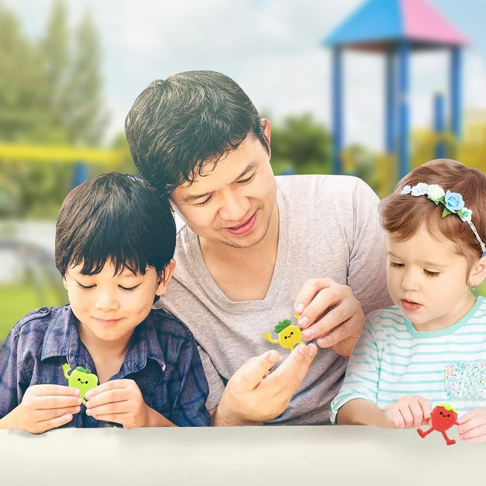 Mini Bendable Fruit Toys, Set of 48, Kids’ Fidget Toys in 6 Assorted Designs, Vibrant Stress Toys for Boys and Girls, Great as Goodie Bag Stuffers and Pinata Fillers