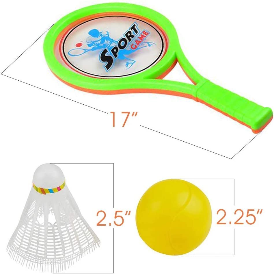 Beach Paddle Ball Game Set, Includes 2 Paddles, Ball, and Birdie, Fun Beach Toys for Kids, Indoor & Outdoor Summer Games for Boys and Girls, Best Birthday Gift Idea