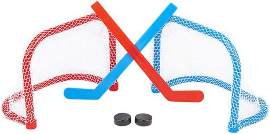 Tabletop Mini Ice Hockey Game, Includes 2 Goals, 2 Sticks, and 2 Pucks, Indoor Desktop Game for Kids, Best Birthday Gift for Boys and Girls, Fun Sports Party Favors