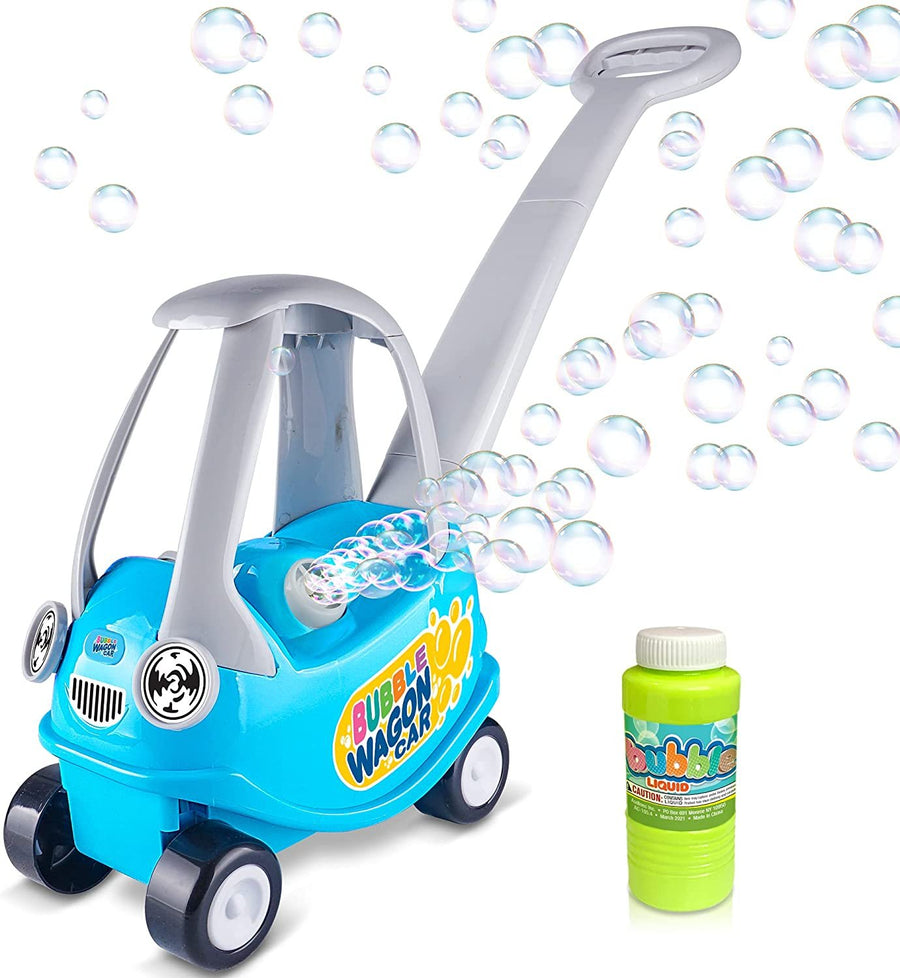 Bubble Toy Wagon, Outdoor Bubble Toy for Kids with Solution, and Decoration Stickers, Fun Electronic Bubble Machine, Summer Toys for Boys and Girls, Great Birthday