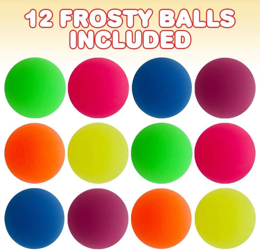 1.75" Frosty Hi-Bounce Icy Balls, Set of 12, Bouncing Balls with a Frosty Look and Extra-High Bounce