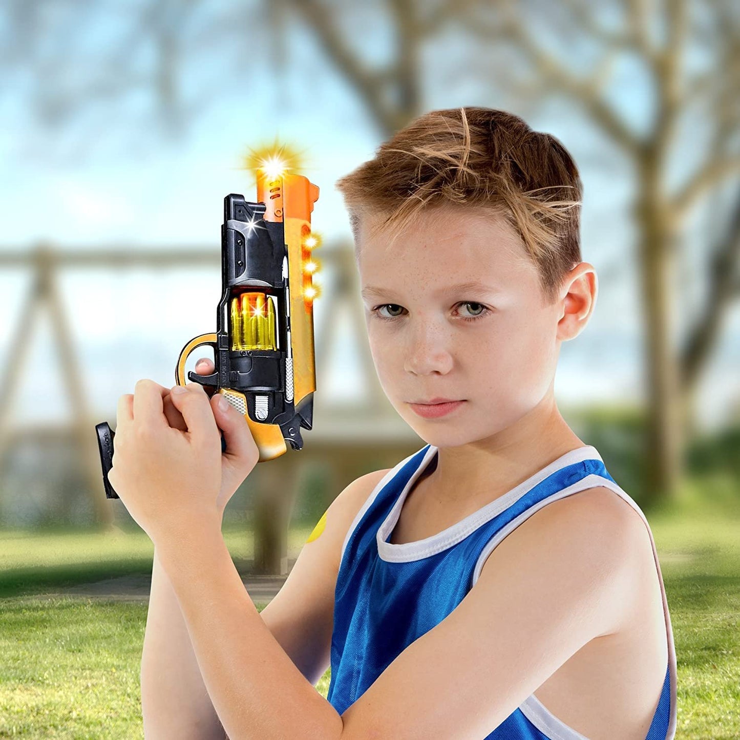 Blade Runner Toy Pistol by ArtCreativity Toy Gun for Kids with LED and Sound Effects, Design, Batteries Included, Sturdy Plastic Design, Great Gift Idea for Boys & Girls