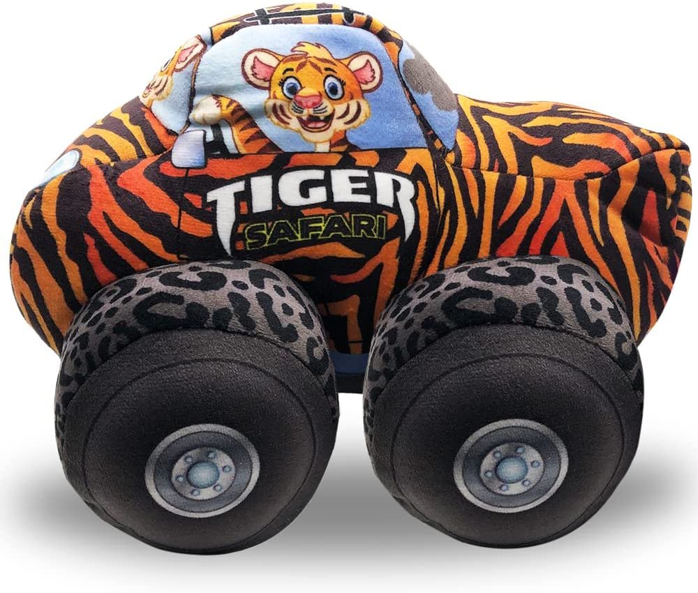 8" Big Monster Truck Animal-Themed Stuffed Toy for Toddlers