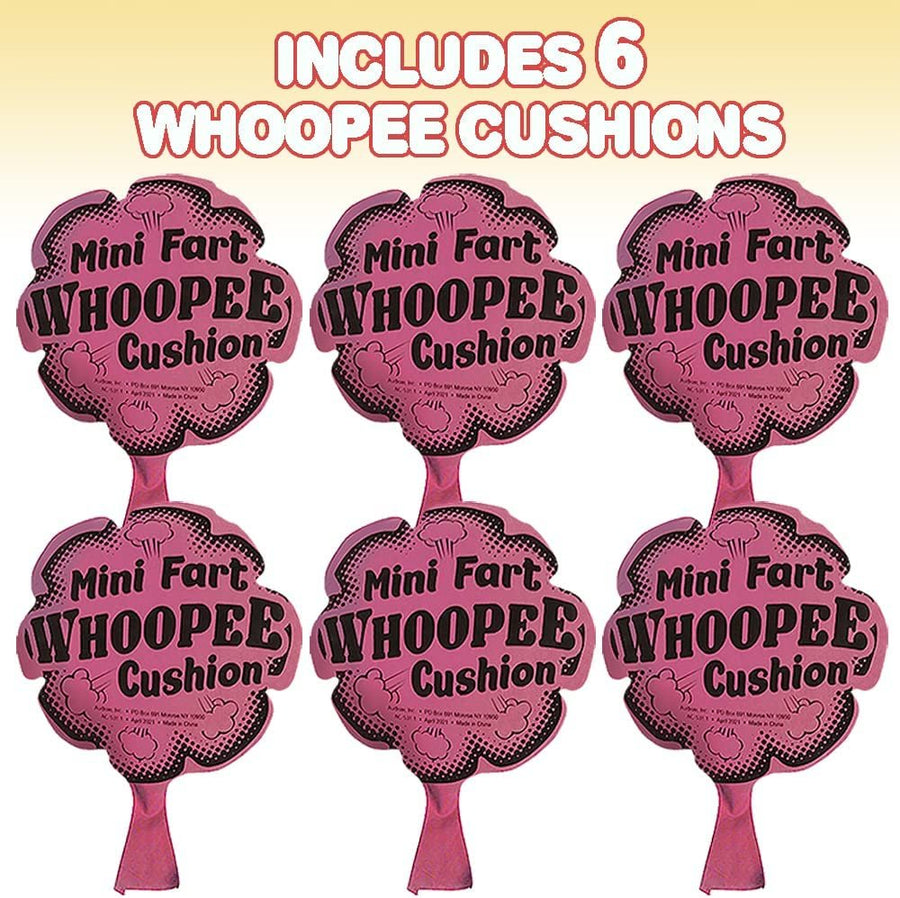 8” Whoopie Fart Cushions (Set of 6) | Fun Whoopee Noise Makers for Kids and Adults | 100% Non-Toxic Prank Toy | Novelty Gag Joke Gift | Birthday Party Favors for Boys and Girls