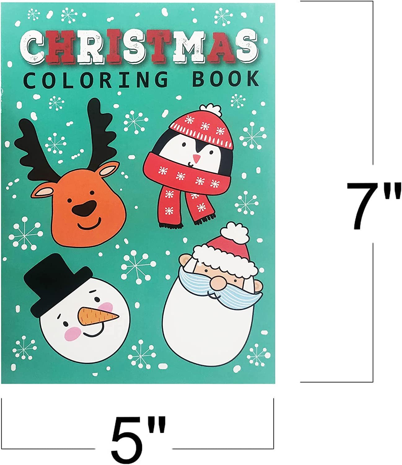 Christmas Coloring Books for Kids Bulk, Pack of 20, 5” x 7” Christmas Coloring Book, Christmas Party Favors For Kids, Favor Bag Fillers, Party Supplies, Christmas Stocking Stuffers
