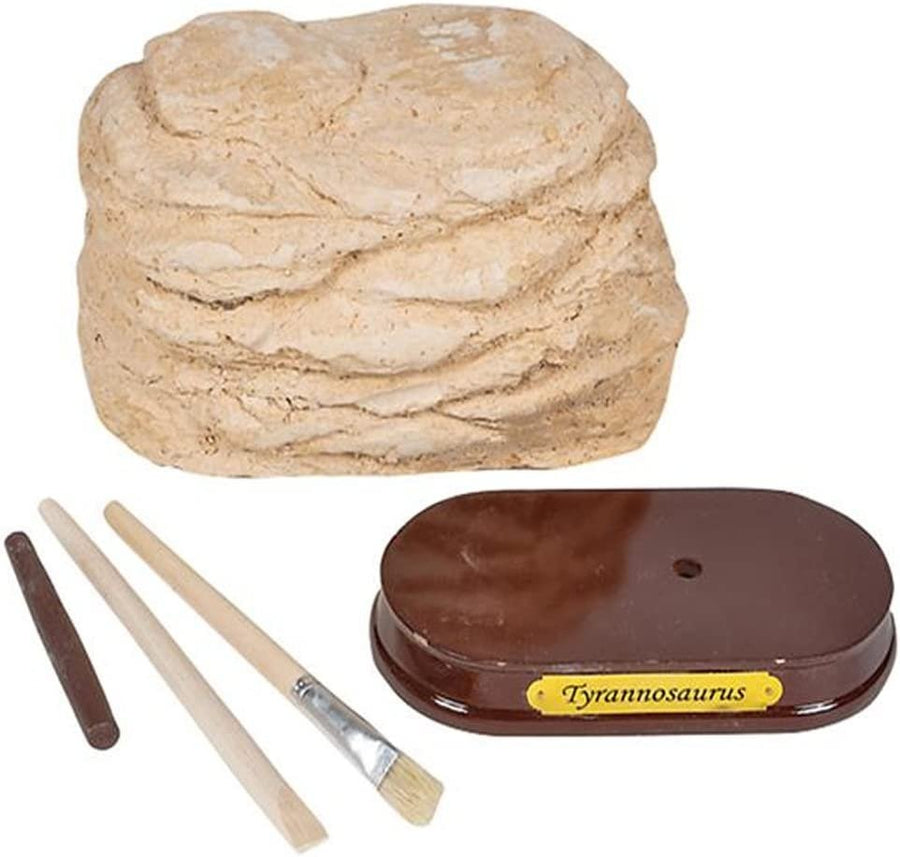 Dinosaur Excavation Kit for Kids, 5.5” T-Rex Dino Skull Excavating Set with Fossil Digging Tools and Stand, Fun Science Activity Toy, Holiday/ Birthday Gift for Boys, Girls, Adults