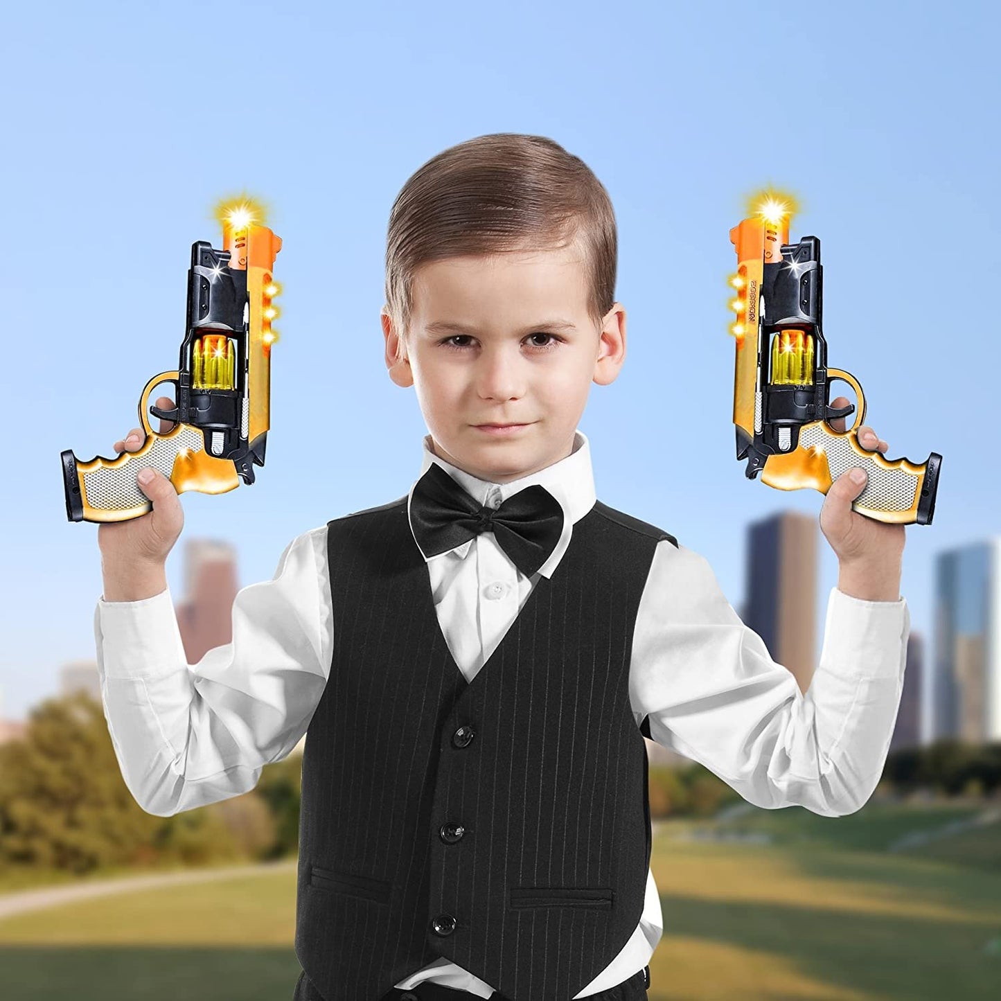 Blade Runner Toy Pistol by ArtCreativity Toy Gun for Kids with LED and Sound Effects, Design, Batteries Included, Sturdy Plastic Design, Great Gift Idea for Boys & Girls