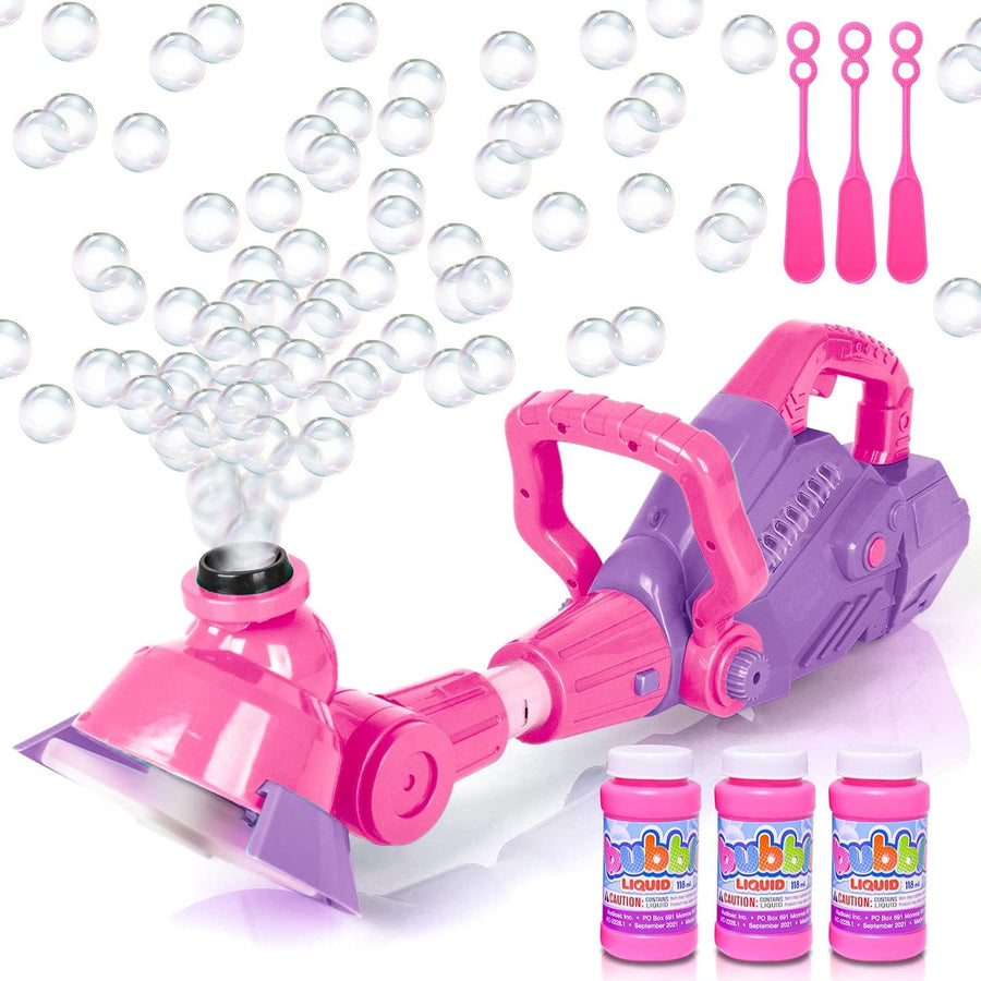 Bubble String Trimmer, Kids Bubble Blower Machine with Bubble Solution Included, Grass Trimmer Toy with Lights & Sounds, Fun Summer Outdoor Toy for Toddlers, Pink&Purple