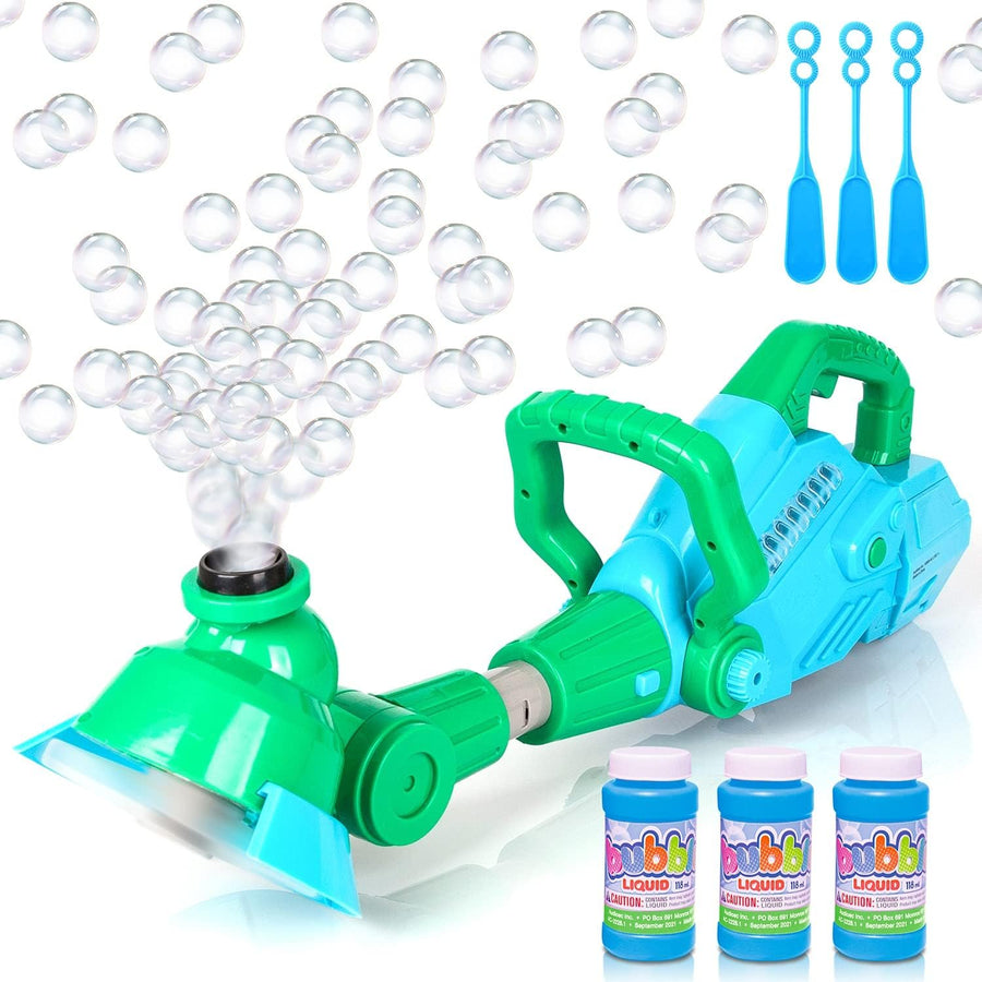 Bubble String Trimmer, Kids Bubble Blower Machine with Bubble Solution Included, Grass Trimmer Toy with Lights & Sounds, Fun Summer Outdoor Toys for Toddlers, Blue&Green