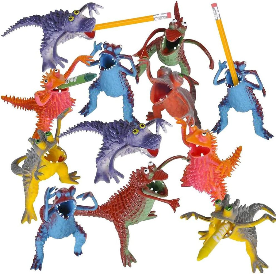 Ugglie Wugglie Pencil Holders, Set of 12, Monster Pen Holders for Desk with 5 Funny Designs, Fun Office Gifts, Cool Desk Decorations and Accessories, Birthday Party Favors for Kids