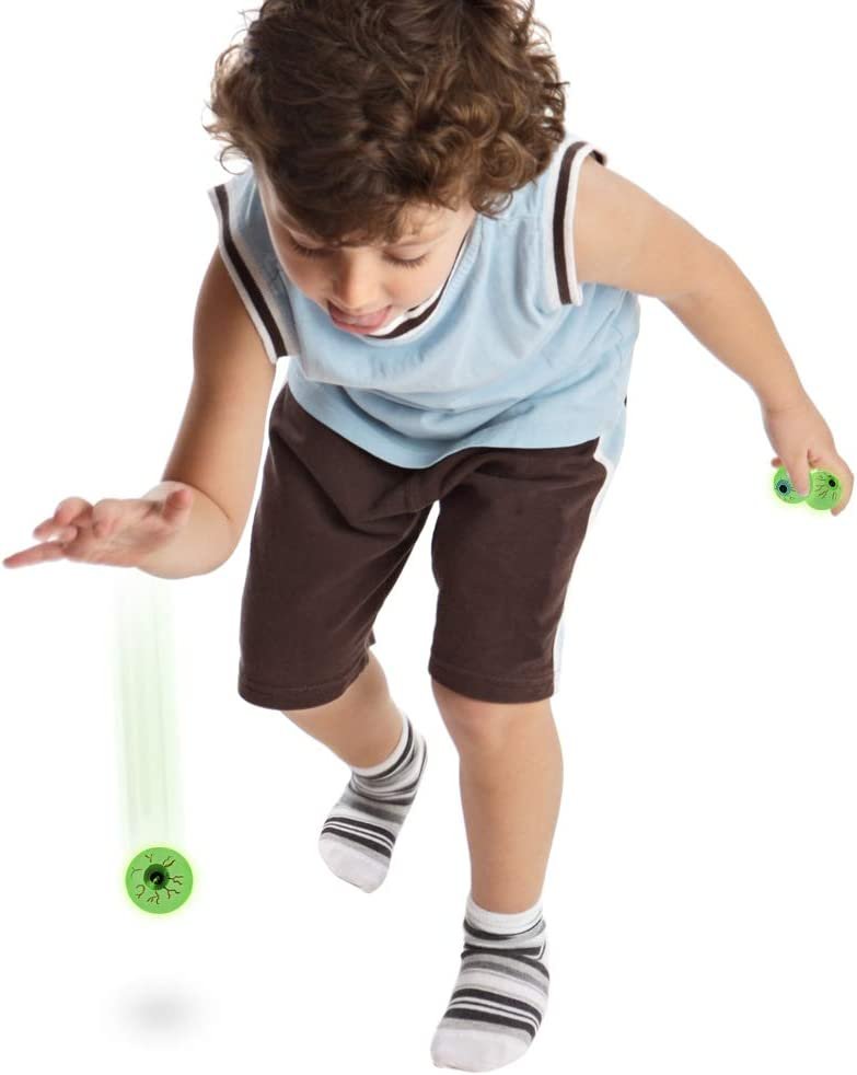 Glow in The Dark Eye Bouncing Balls - Bulk Pack of 12 – 1.25" High Bounce Bouncy Balls for Kids, Glowing Party Favors and Goodie Bag Fillers for Boys and Girls
