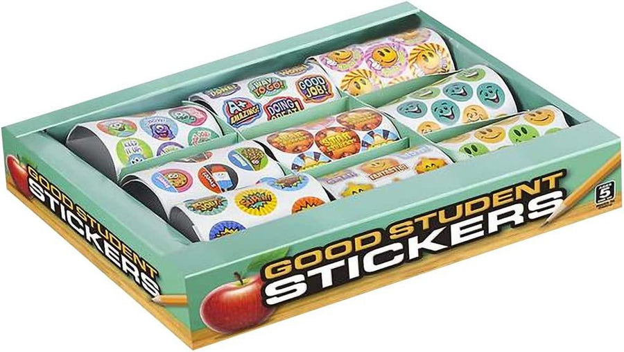 Teacher Reward Stickers for Kids - 9 Rolls with Over 600 Stickers - Bulk Positive Reinforcement Student Rewards - Classroom Prize - Elementary, Kindergarten, Preschool School Supplies