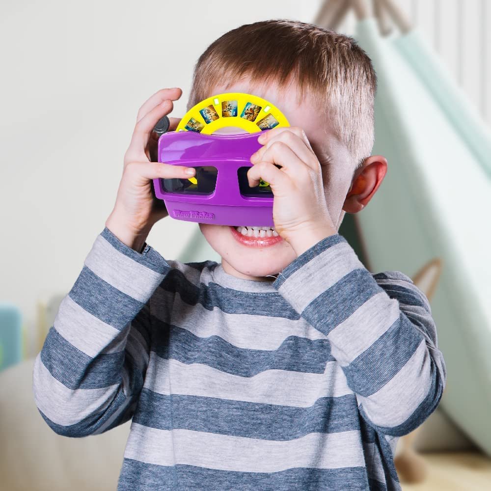 3D Viewer Toy with 6 Reels, Vibrant 3D Reel Viewer - Baseball, Flowers, Space, Dinosaurs, Animals & Insects Slides