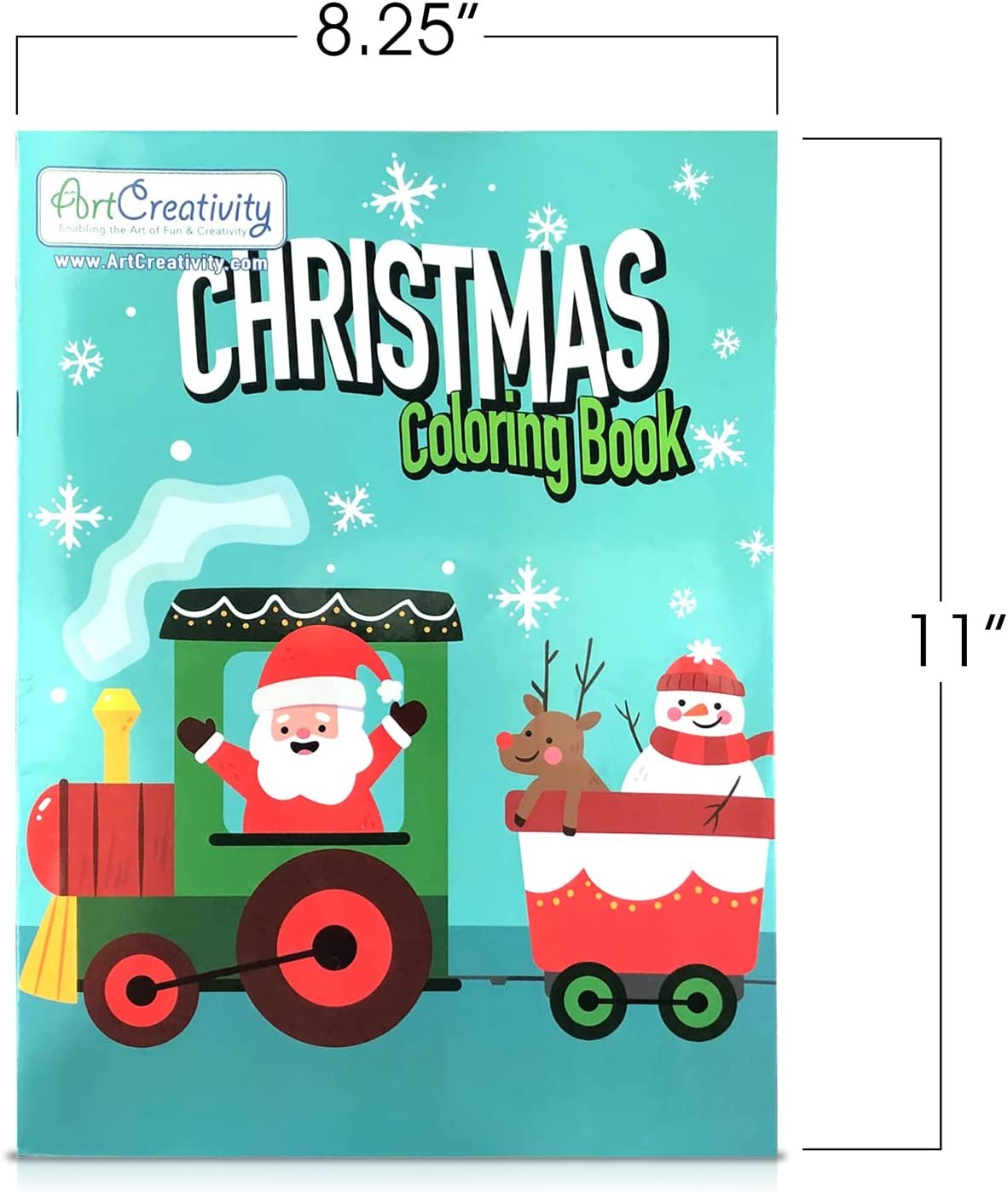 Christmas Coloring Books for Kids, Pack of 12, 8.25" x 11" Big Booklets, Fun Christmas Treats Prizes, Favor Bag Fillers, Birthday Party Supplies, Art Gifts for Boys and Girls