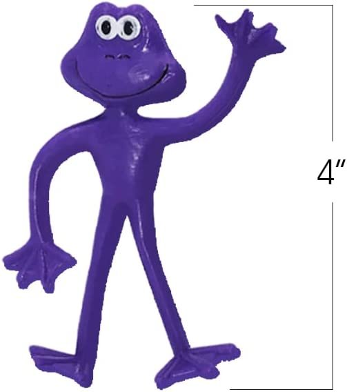 Bendable Frog Figures, Set of 12, Bendable Toys for Kids, Animal Party Favors for Boys and Girls, Stress Relief Fidget Toys for Kids, Goodie Bag Stuffers, and Pinata Fillers