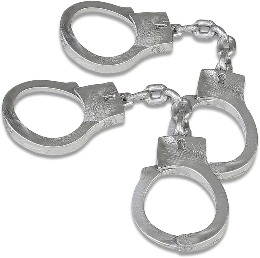 10.5" Stretchy Handcuffs - Pack of 2 - Elastic Pretend Play Toy Handcuffs - Flexible Kiddie Handcuffs - Party Favor, Stage or Costume Prop, Goody Bag Filler, Gift for Boys and Girls