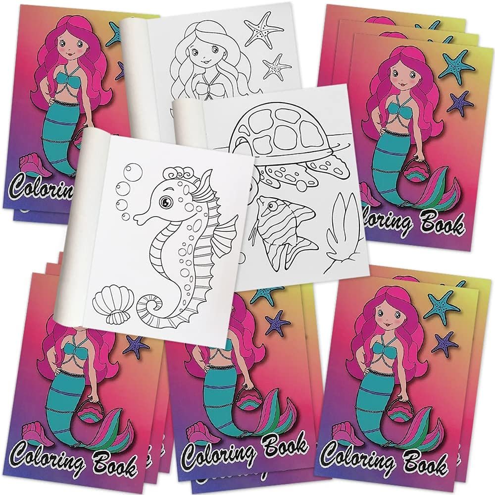 ArtCreativity Assorted Mini Coloring Books for Kids, Bulk Pack of