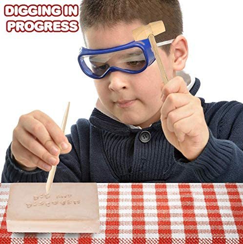 Dinosaur Deluxe Fossil Excavation Kit, Interactive Dino Fossil Excavating Toys Set with Digging Tools, Great Birthday Gift Idea, Exciting Fun for Children, Contest Prize for Kids